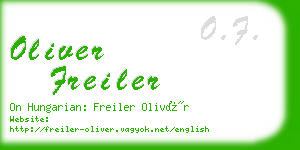 oliver freiler business card